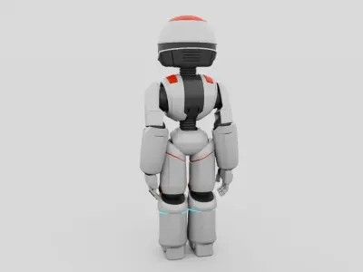 Humanoid rigged  animated character 3D model