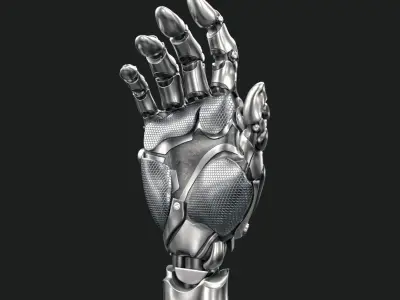 Cybernetic - Robotic hand Low-poly 3D model