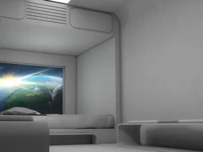 Sci Fi Bedroom 3D model