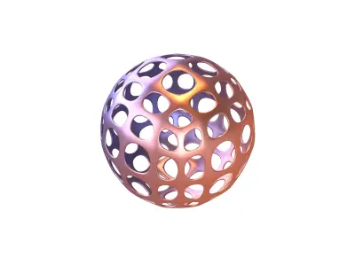 Abstract Sphere Ball v1 004 Low-poly 3D model
