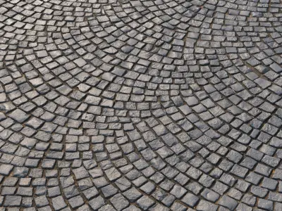  Realistic scanned PBR materials of paving stones and sidewalks 3D Model Pack