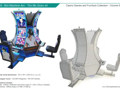 Casino Machine And Lighting Collection 3D model