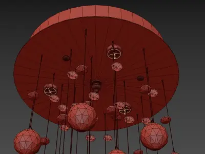 Chandelier Flusso L 1 4 25 601 N 3D model