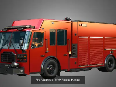 Ferrara Fire Apparatus - Fire Trucks  3 in 1 3D Model Pack
