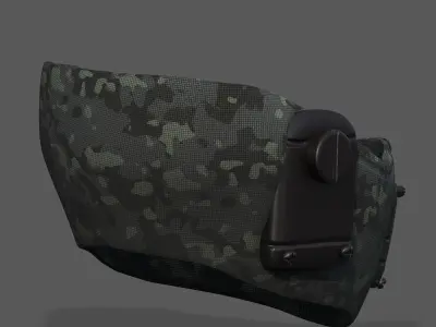 Gas mask respirator scifi futuristic  Low-poly 3D model