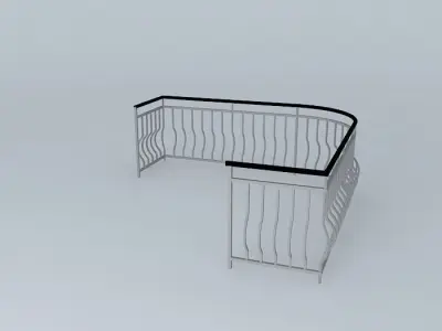 Metal railing Free 3D model