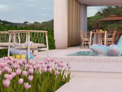 House exterior - Blender scene  3D model