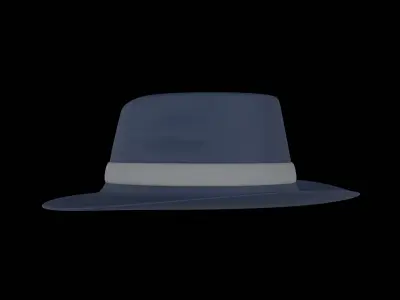 Fedora Hat  Free low-poly 3D model