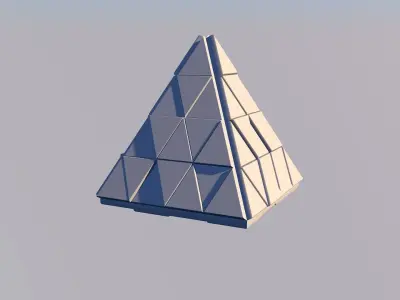 Sci Fi Pyramid Shape Triangle Low-poly 3D model 3D model