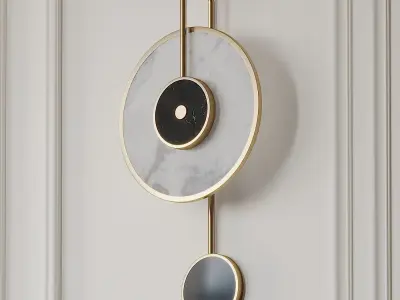 Natural Marble LED Wall Lamp 3D model