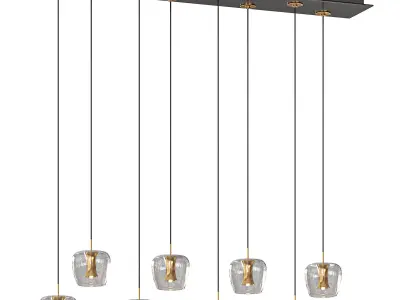 Newton 8Light Linear Pendant By Et2 3D model