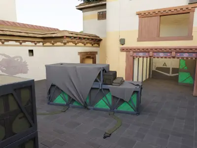 Valorant Map Haven Site A and B Map Low-poly 3D model