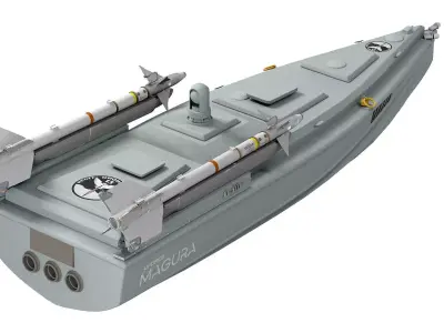 Magura Ukrainian Naval Drone Low-poly 3D model