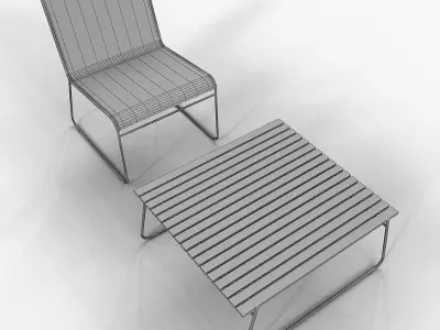 Chair Clip and Table by Andre Bluth  3D model