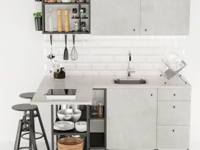 Kitchen IKEA ENHET 3D model