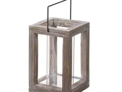 Weathered Wood Lantern Free 3D model