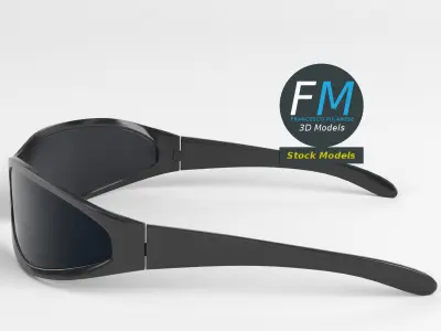 Sunglasses wrap around 3D model