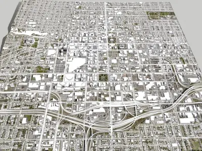 Cityscape Salt Lake City Utah USA 3D model