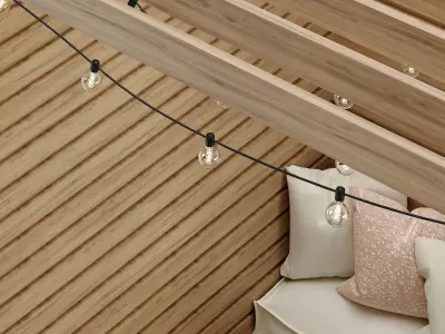 Scandinavian Balcony Set 01 3D model