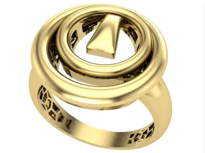 Axis gold Ring 3D print model