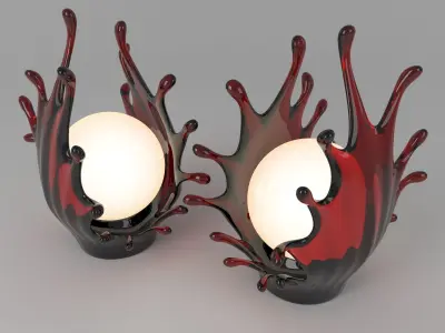 Table lamp splash 3D model