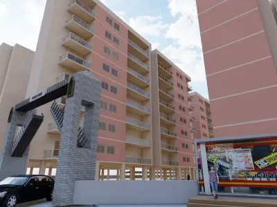 Housing Project Architectural Design 3D model