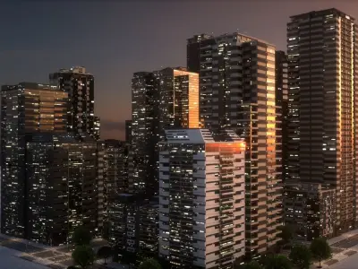City Block Type B17 3D model