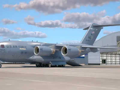  Boeing C17 Globemaster III Loaded MIM 104 Patriot 