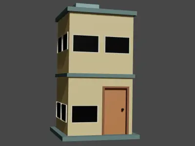 Lowpoly 3D House Low-poly 3D model