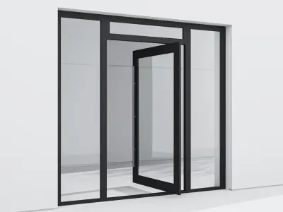 Aluminium door 60 3D model