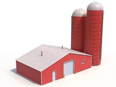 Farm Building 21 PBR Low-poly 3D model