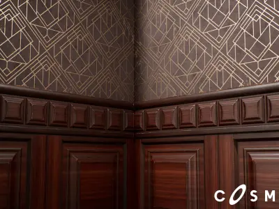 Steampunk Module Wall Exterior Corner Low-poly 3D model