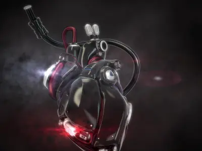 cyber heart concept 3D model