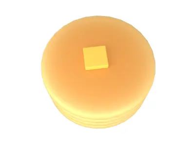 Pancake v4 003 Low-poly 3D model