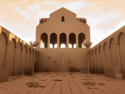 Monastery Court 3D model