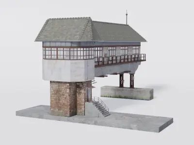 Gantry signal tower 3D model