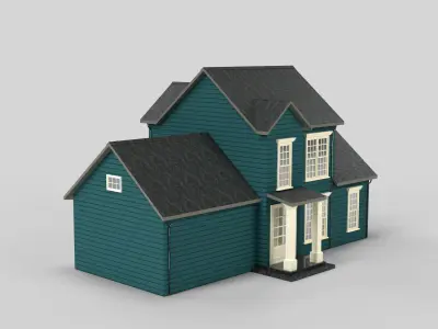 British House Design 01T3 Low-poly 3D model