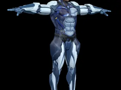 Cyborg Rig - Face include 3D model