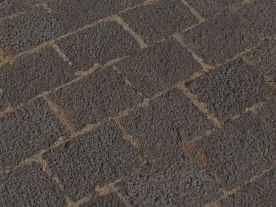 Basalt Cobblestone Street PBR Texture Texture