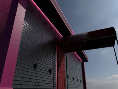Strip Club Exterior Low-poly 3D model