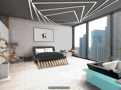 Virtual-Reality Apartment for metaverse 3D model