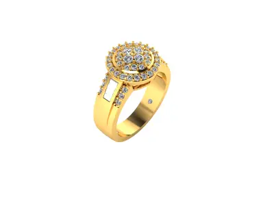 Women Ring  Render 3dm STL OBJ FBX Details 3D print model 47