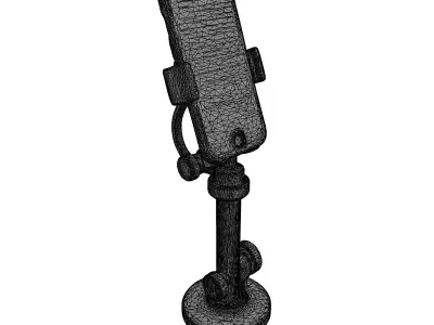 Adjustable Phone Stand with Smartphone Low-poly 3D model