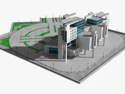  Modern Complex with Landscaping 