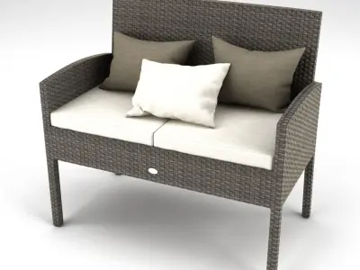 Rattan Garden Furniture Set 14 3D model