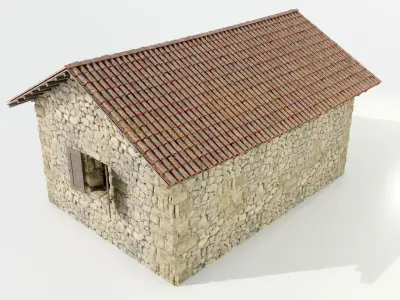 Old Italian Stone Shed 3D model
