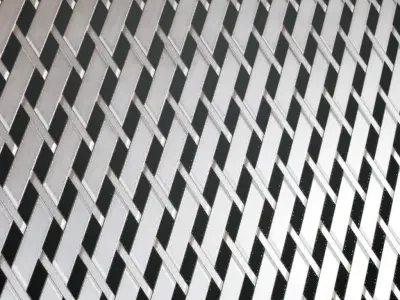 Pattern Metal Weave Transparent PBR Seamless Texture