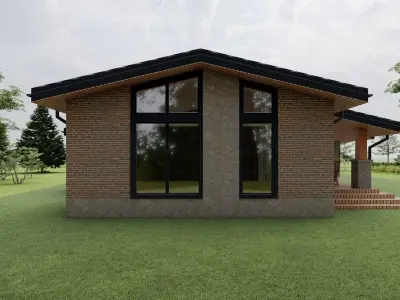 Residential  chalet house   3D model
