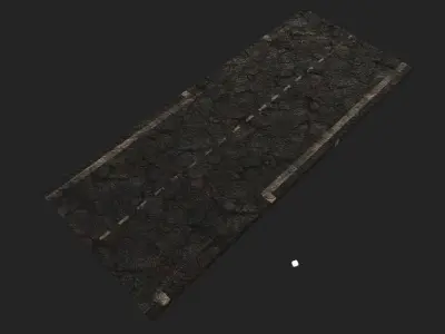 Hellish Road Modular package Low-poly 3D model