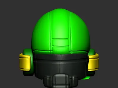 helmet scifi high poly sculpt ver4 3d printable 3D model 3D model purchase